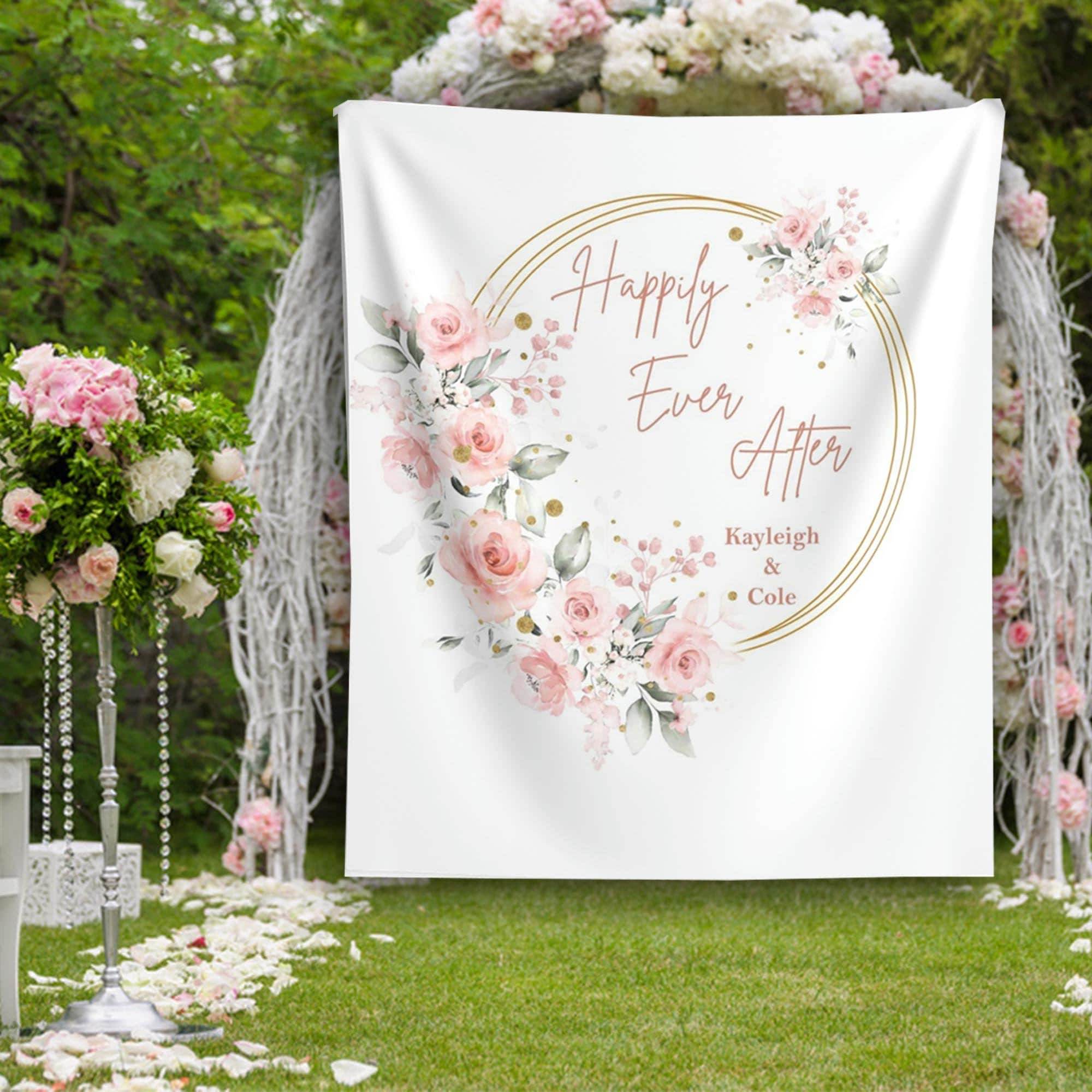 Happily Ever After Party Wedding Backdrop - iJay Backdrops