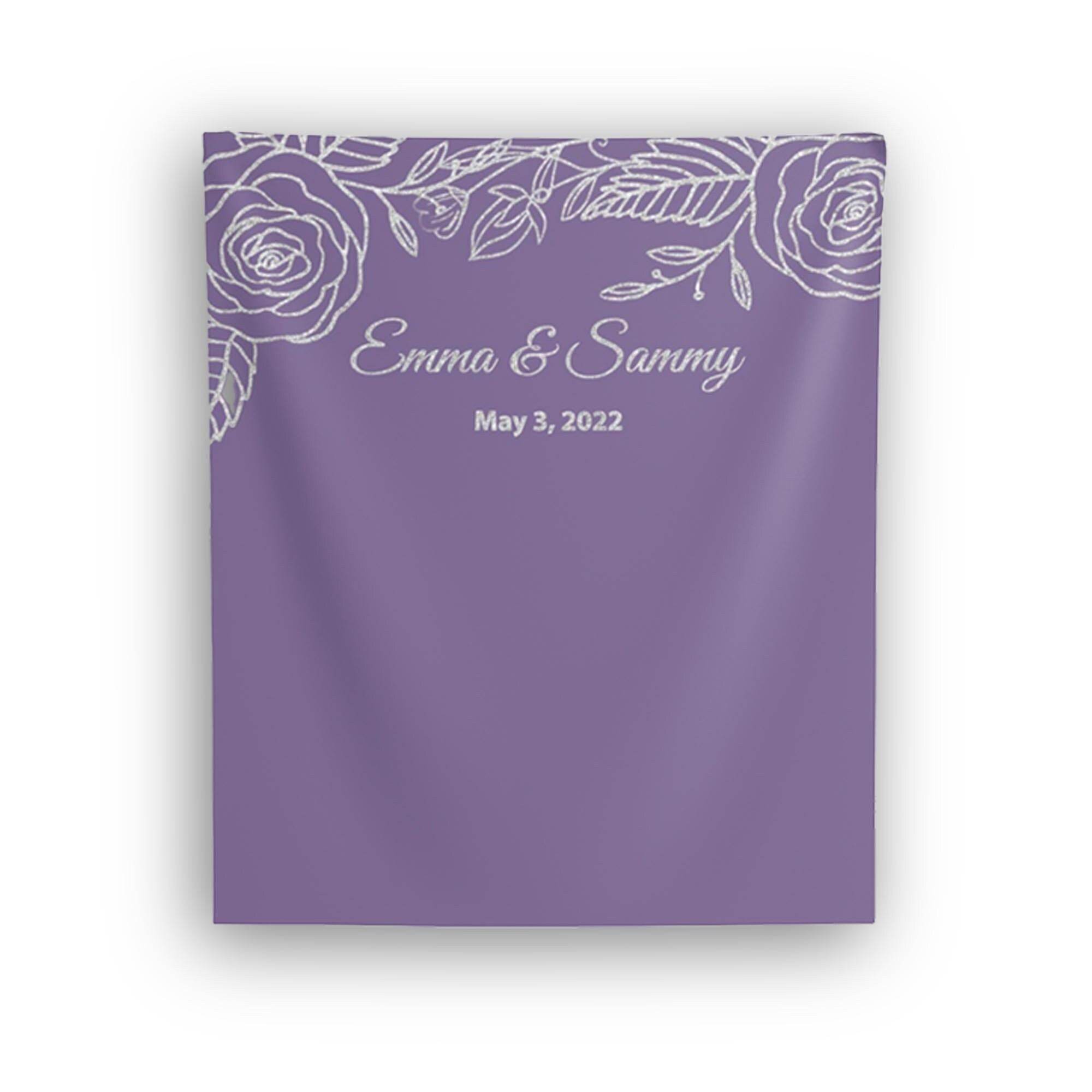 Purple and Silver Wedding Backdrop - iJay Backdrops