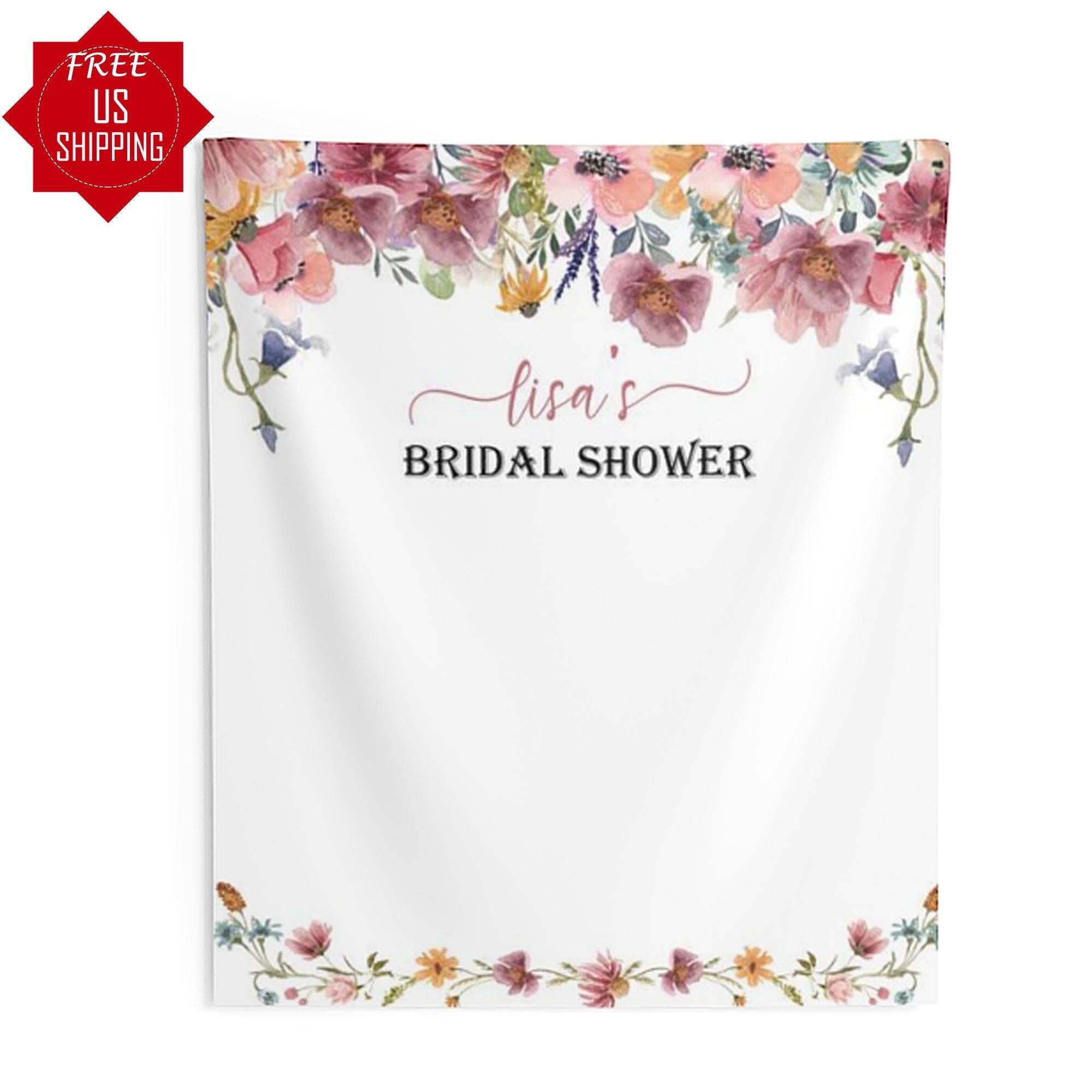 Wildflower Boho Bridal Shower Photo Backdrop - iJay Backdrops
