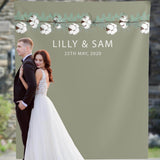 Sage Green Wedding Photo backdrop, Olive Green Backdrop