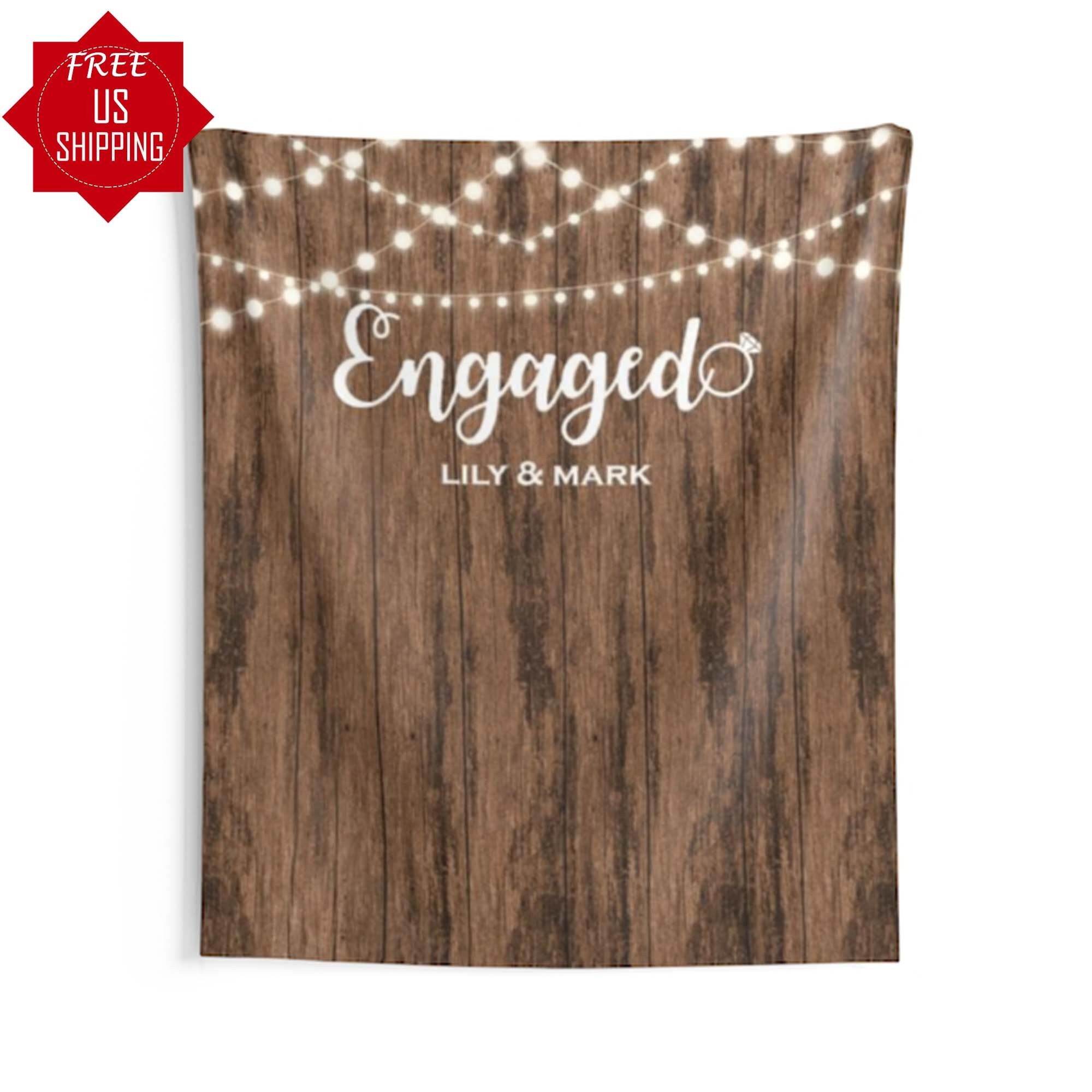 Rustic Engagement Backdrop, Proposal Backdrop - iJay Backdrops