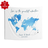 Adventure Wedding Backdrop, World Map Travel Backdrop - iJay Backdrops
