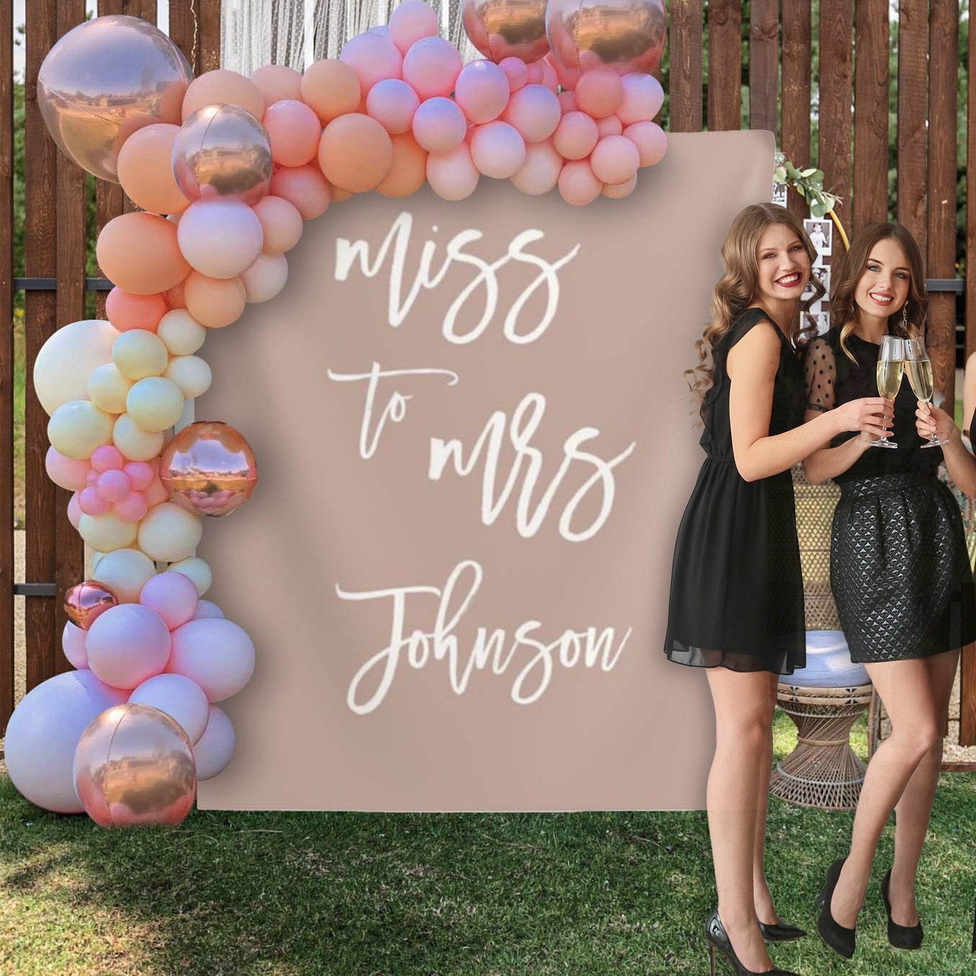 Tan Bridal shower Backdrop, Minimalist Bridal Shower Backdrop - iJay Backdrops