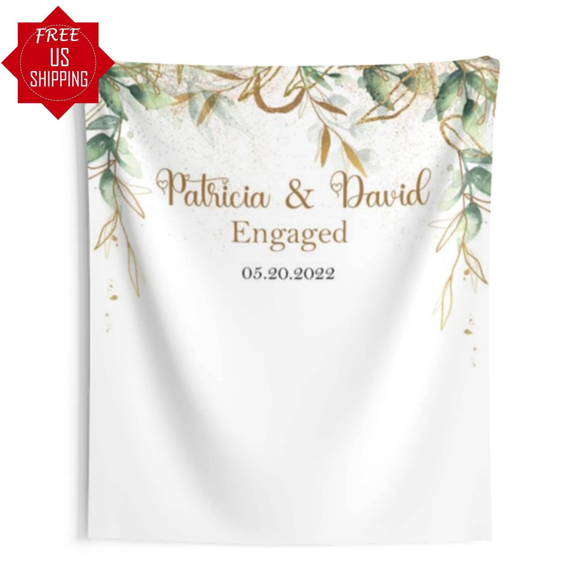 Greenery Engagement Backdrop - iJay Backdrops