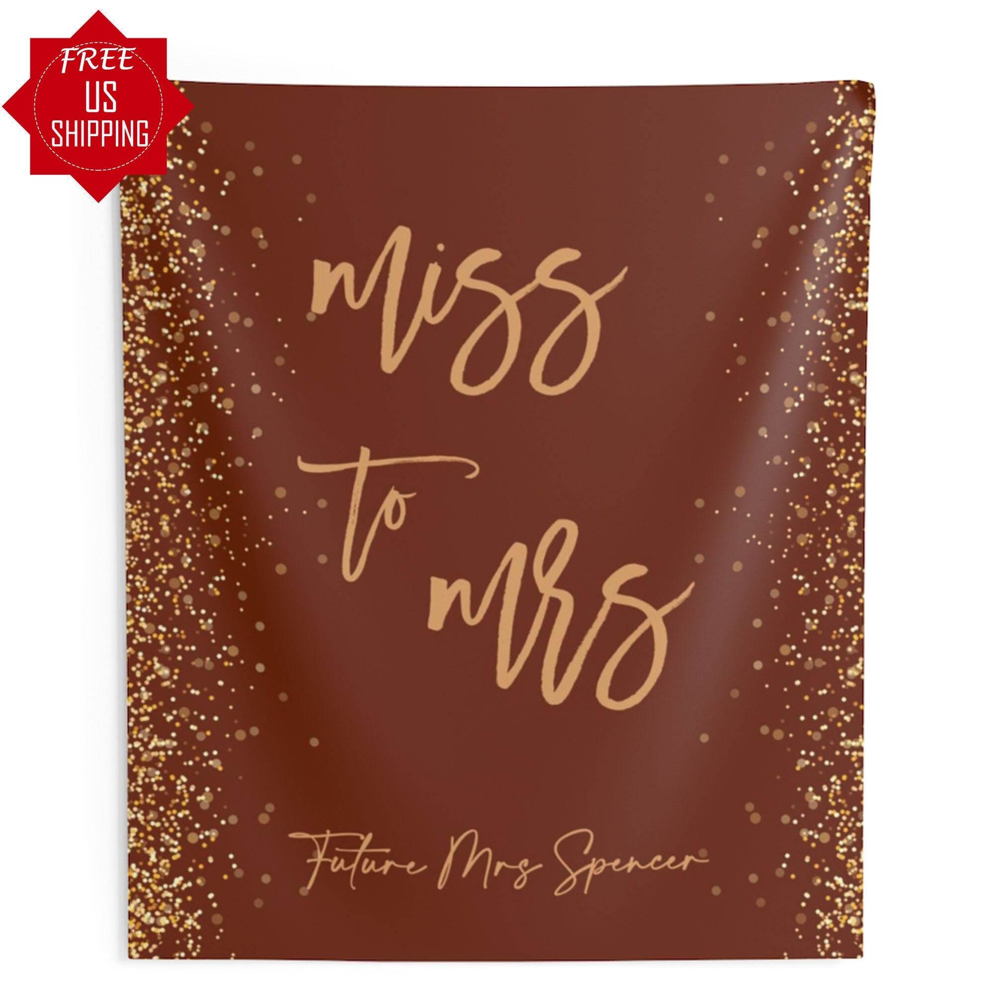 Miss to Mrs Backdrop, Terracotta Bridal Shower Backdrop - iJay Backdrops