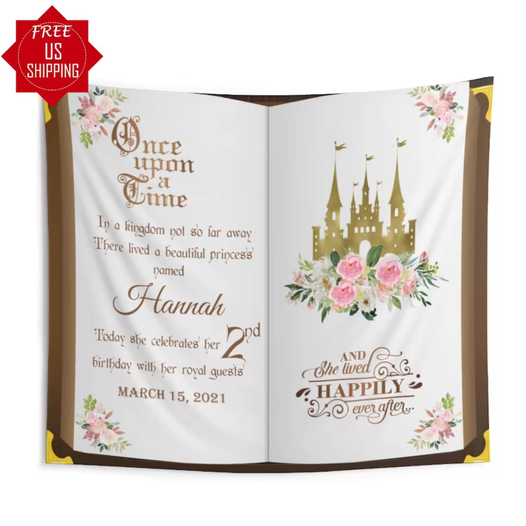 Princess Party Decoration Girl Birthday Backdrop Princess Baby Shower Banner Bridal shower Backdrop Fairytale Wedding Photo Booth Castle - iJay Backdrops