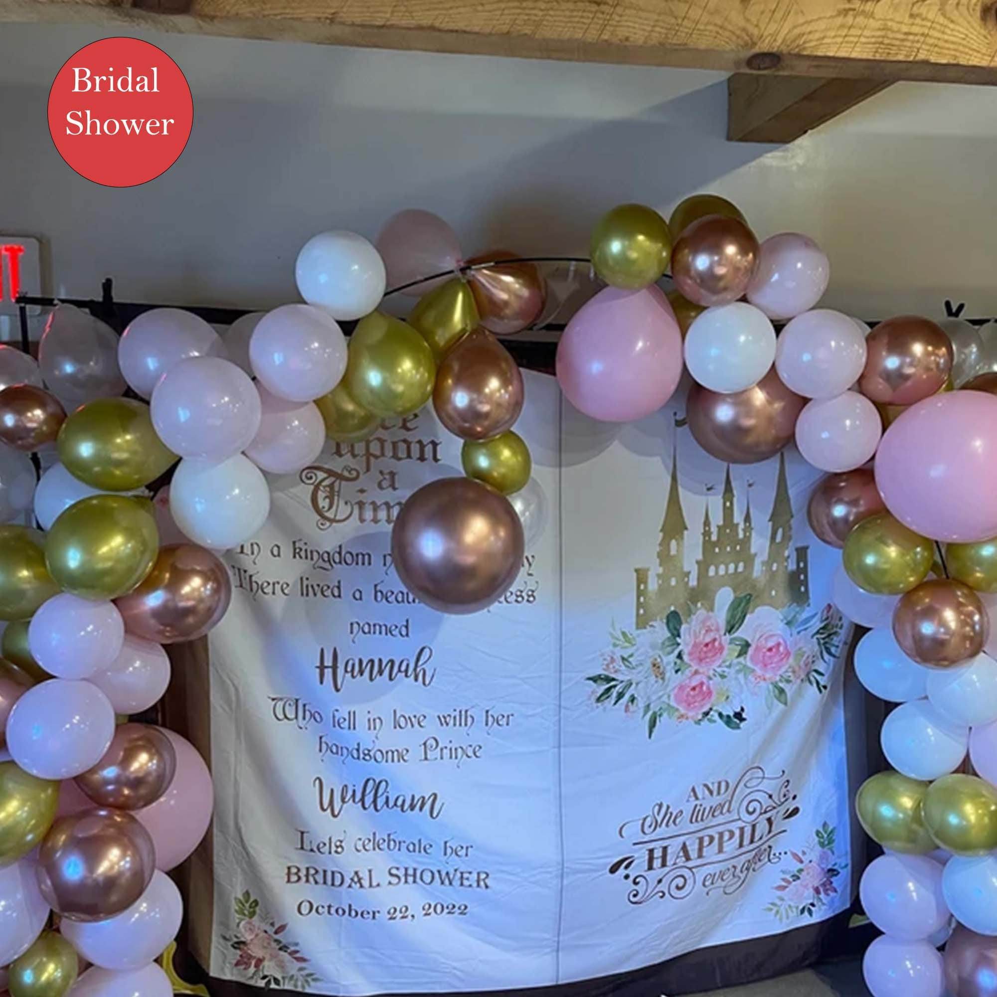 Princess Party Decoration Girl Birthday Backdrop Princess Baby Shower Banner Bridal shower Backdrop Fairytale Wedding Photo Booth Castle - iJay Backdrops
