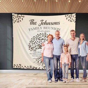 Family Tree Reunion Party Backdrop - iJay Backdrops