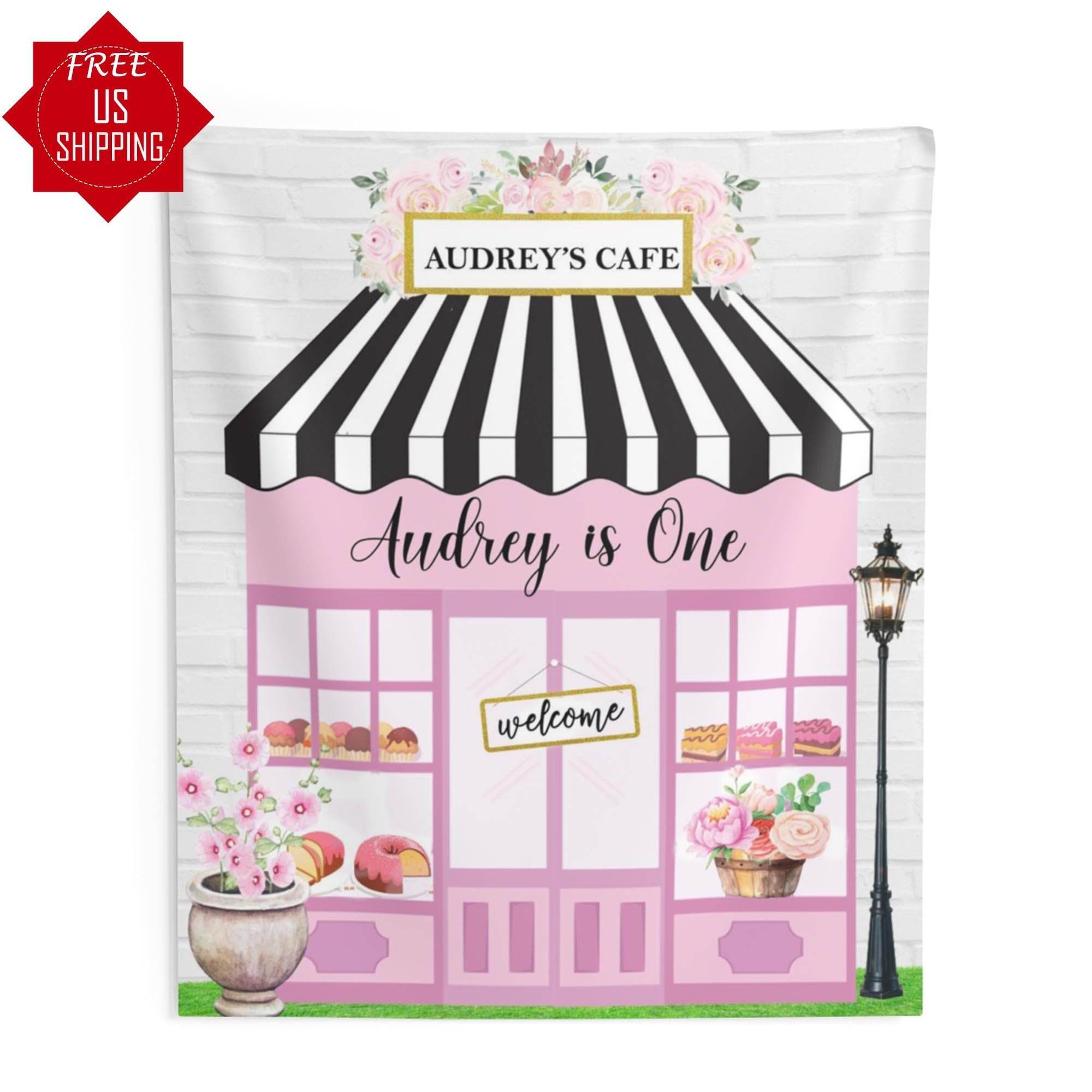 Patisserie Cafe Birthday Backdrop - iJay Backdrops