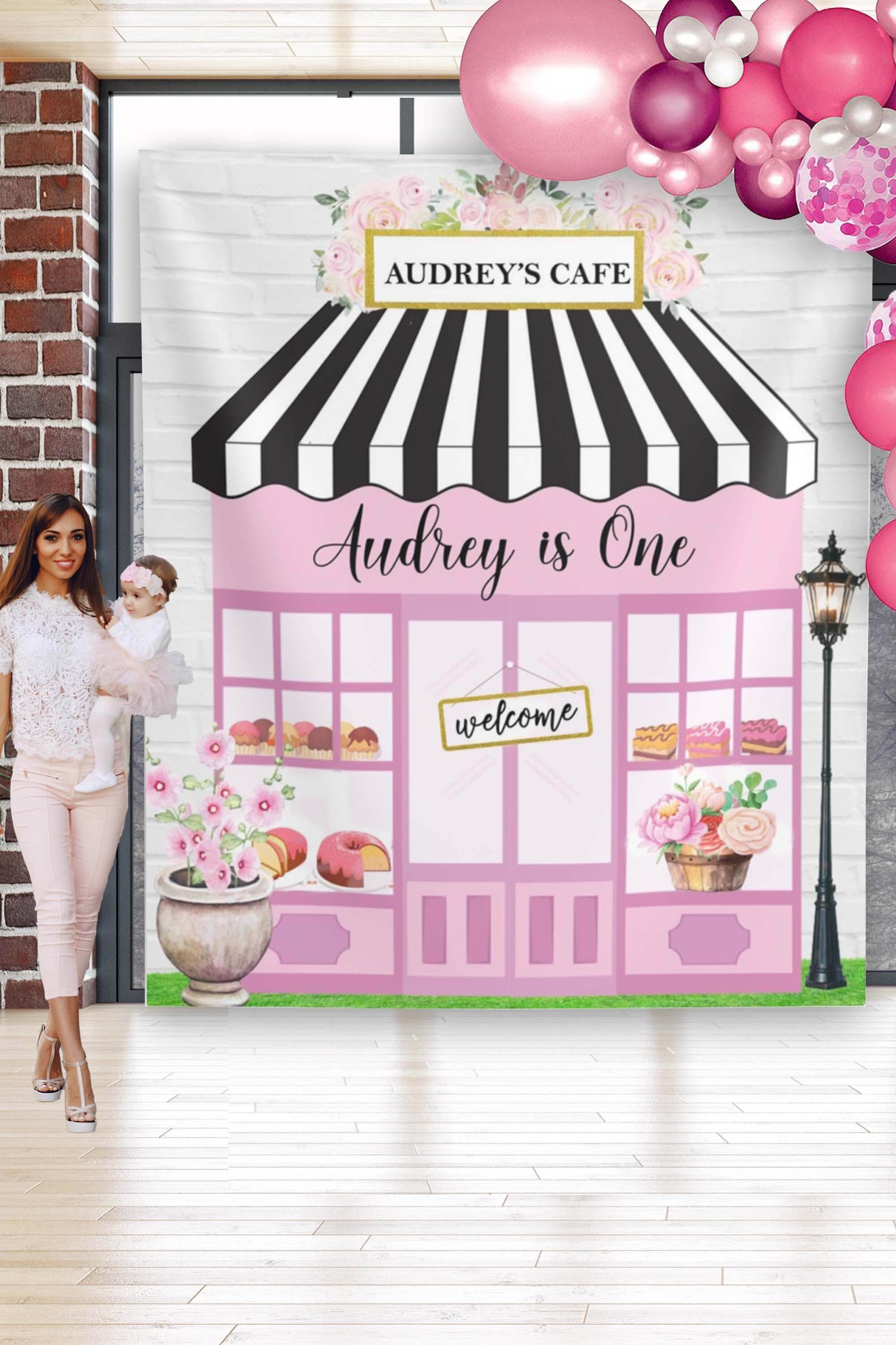 Patisserie Cafe Birthday Backdrop - iJay Backdrops