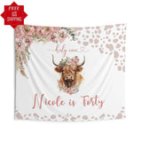 Boho Cow Birthday Backdrop - iJay Backdrops