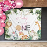 Girl Wild One First Birthday Backdrop