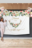 Floral Deer Antlers First Birthday Backdrop - iJay Backdrops
