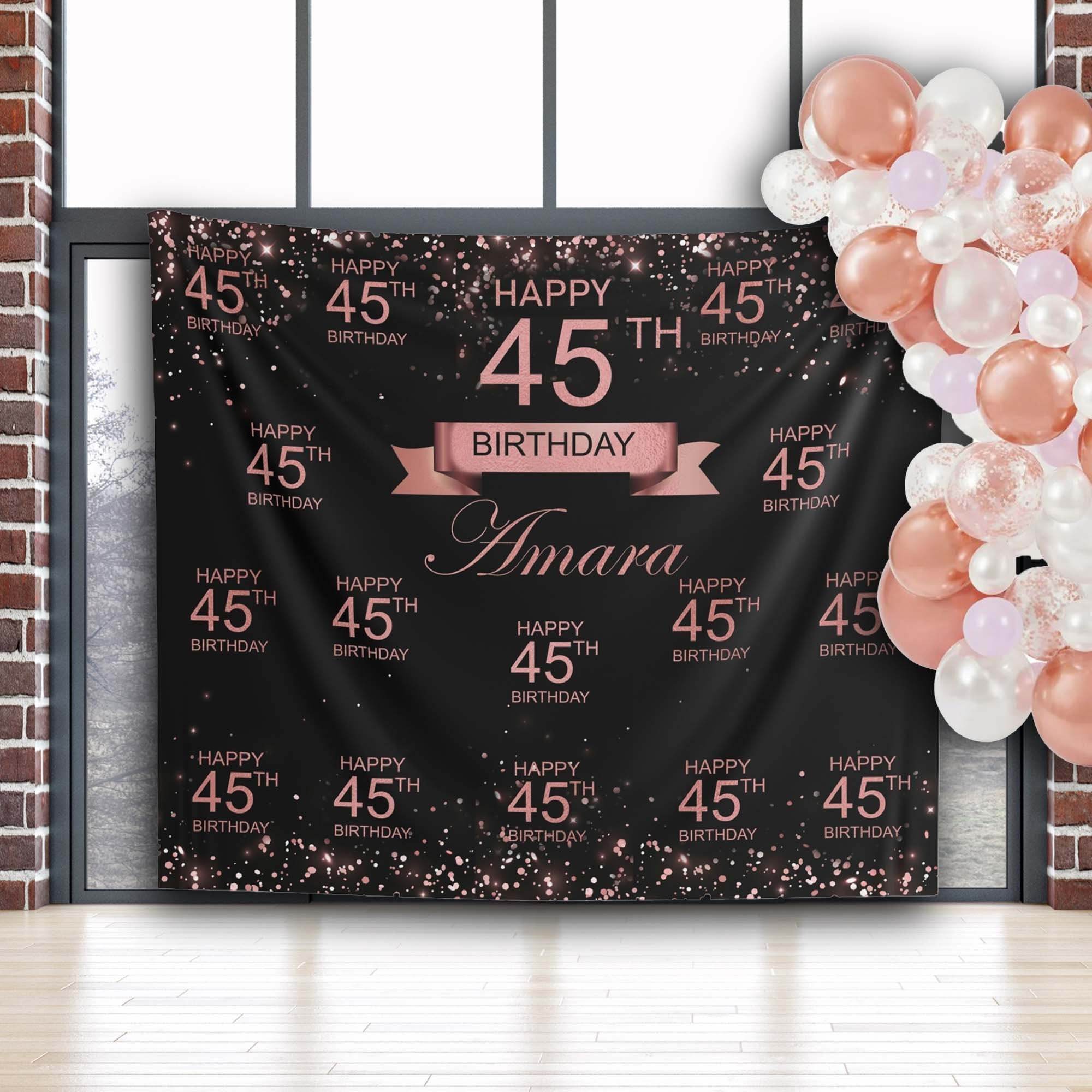 Rosegold Glitter step repeat Birthday Backdrop Custom backdrop Party Sparkle Birthday Background Prom backdrop Business Logo banner - iJay Backdrops
