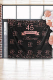 Rosegold Glitter step repeat Birthday Backdrop Custom backdrop Party Sparkle Birthday Background Prom backdrop Business Logo banner - iJay Backdrops