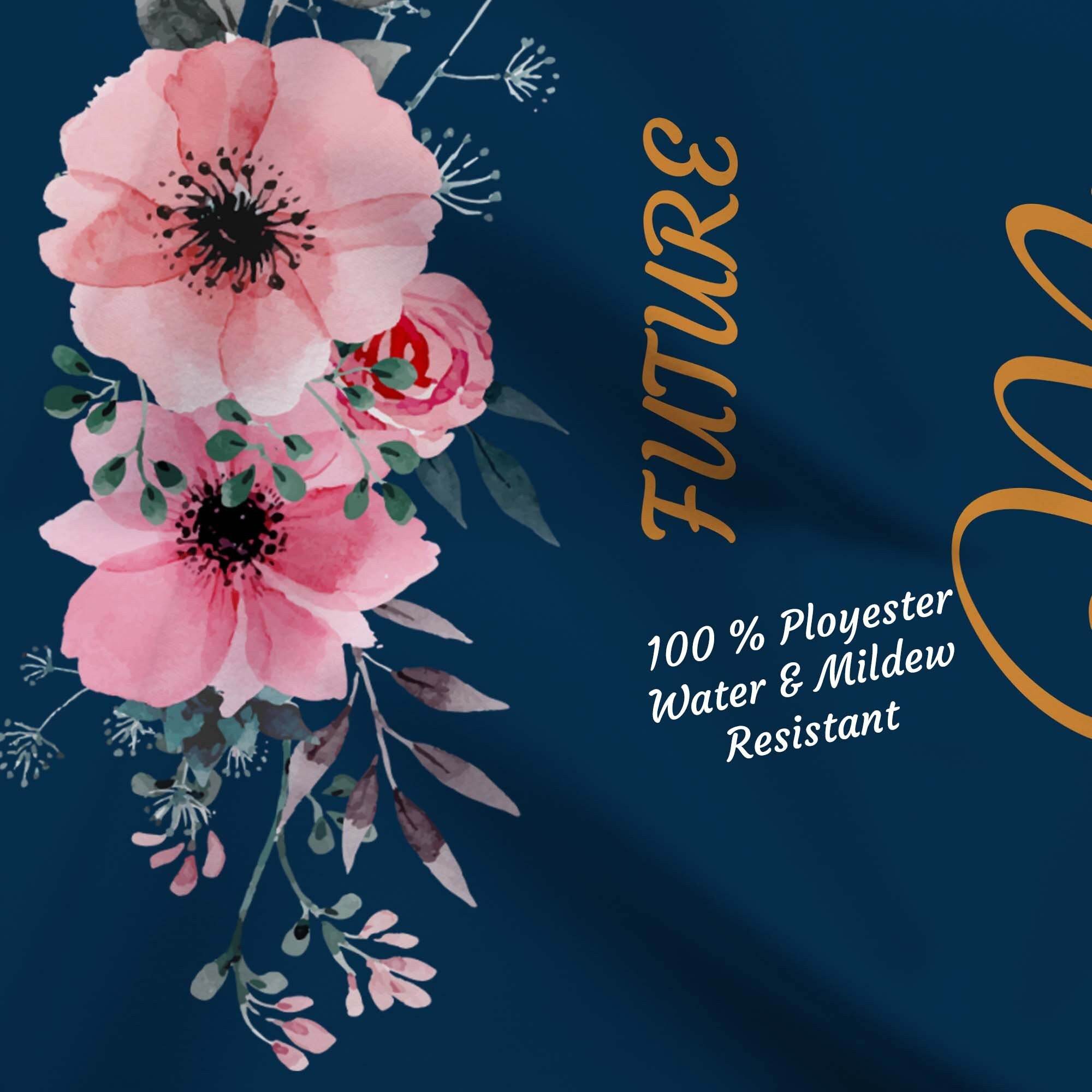 Navy Blue and Blush Bridal Shower Backdrop - iJay Backdrops