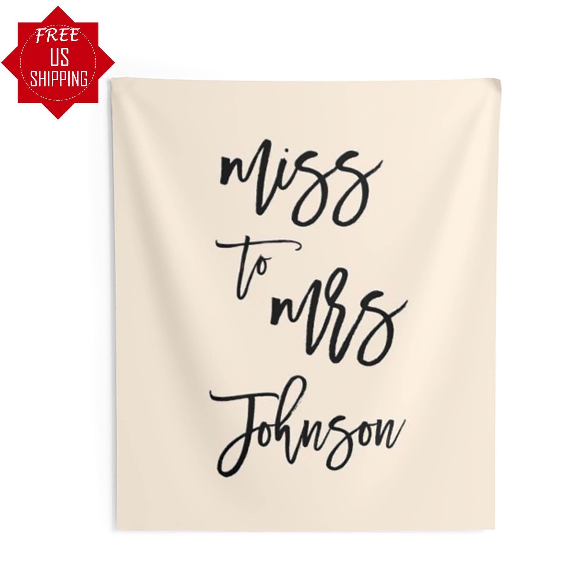 Ivory Miss to Mrs Backdrop - iJay Backdrops