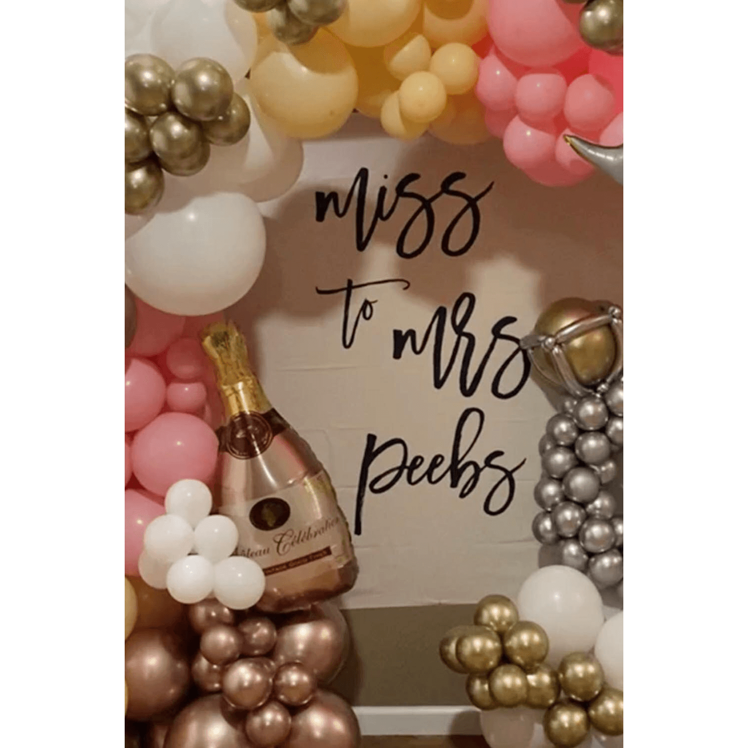 Ivory Miss to Mrs Backdrop - iJay Backdrops
