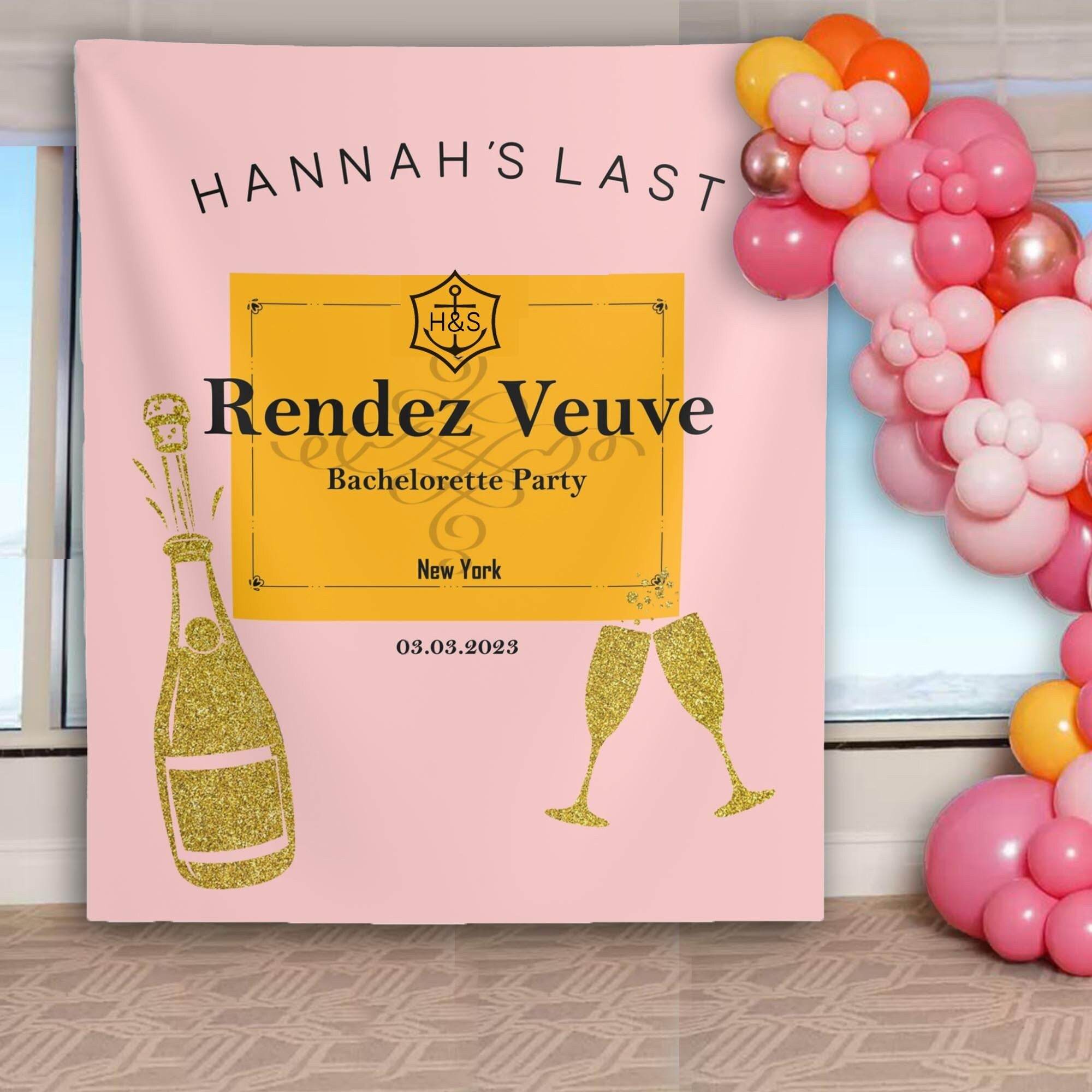Last Rendez Veuve Bachelorette Party Backdrop - iJay Backdrops