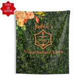 Veuve before Vows Bachelorette Backdrop Artificial Grass Wall Greenery Champagne Pink Orange Banner Hedge Bridal Shower Rendez Veuve Decor - iJay Backdrops