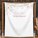Pink Wildflower Bridal Shower Backdrop