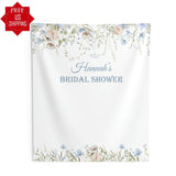 Pink Wildflower Bridal Shower Backdrop - iJay Backdrops