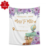 Pink Floral Travel, Miss to Mrs. Bachelorette Party Backdrop - iJay Backdrops