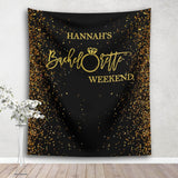 Black and Gold Bachelorette Weekend Backdrop