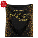 Black and Gold Bachelorette Weekend Backdrop - iJay Backdrops