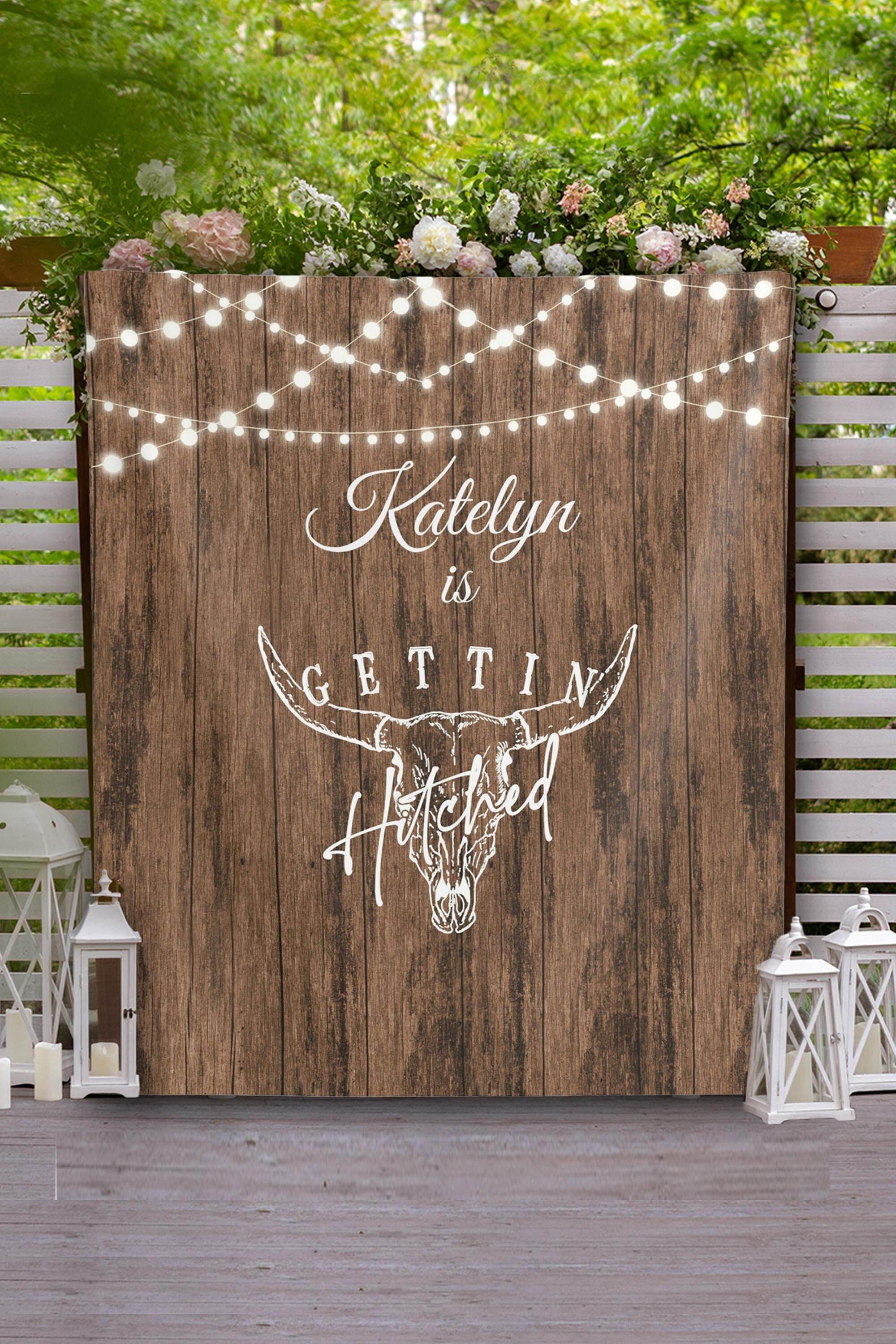 Getting Hitched Bachelorette Party Backdrop - iJay Backdrops