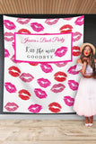 Kiss the Miss Goodbye Bridal Shower Backdrop - iJay Backdrops
