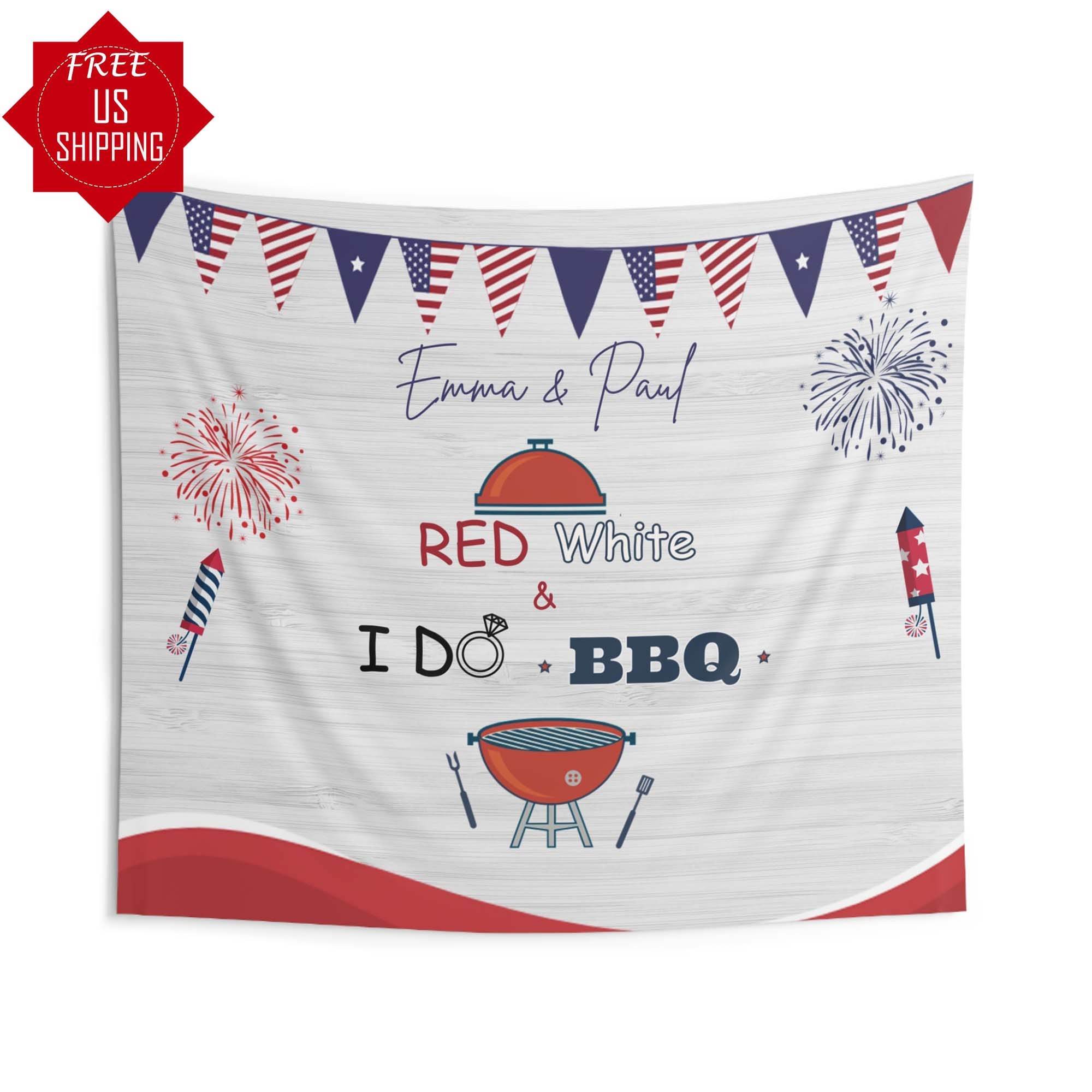 I Do BBQ Engagement Party Backdrop - iJay Backdrops