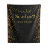 She Said Yes Engagement Banner Marry Me Backdrop Engagement Signs He Asked She Said Yes Engagement Photo Backdrop Bachelorette Party Idea - iJay Backdrops