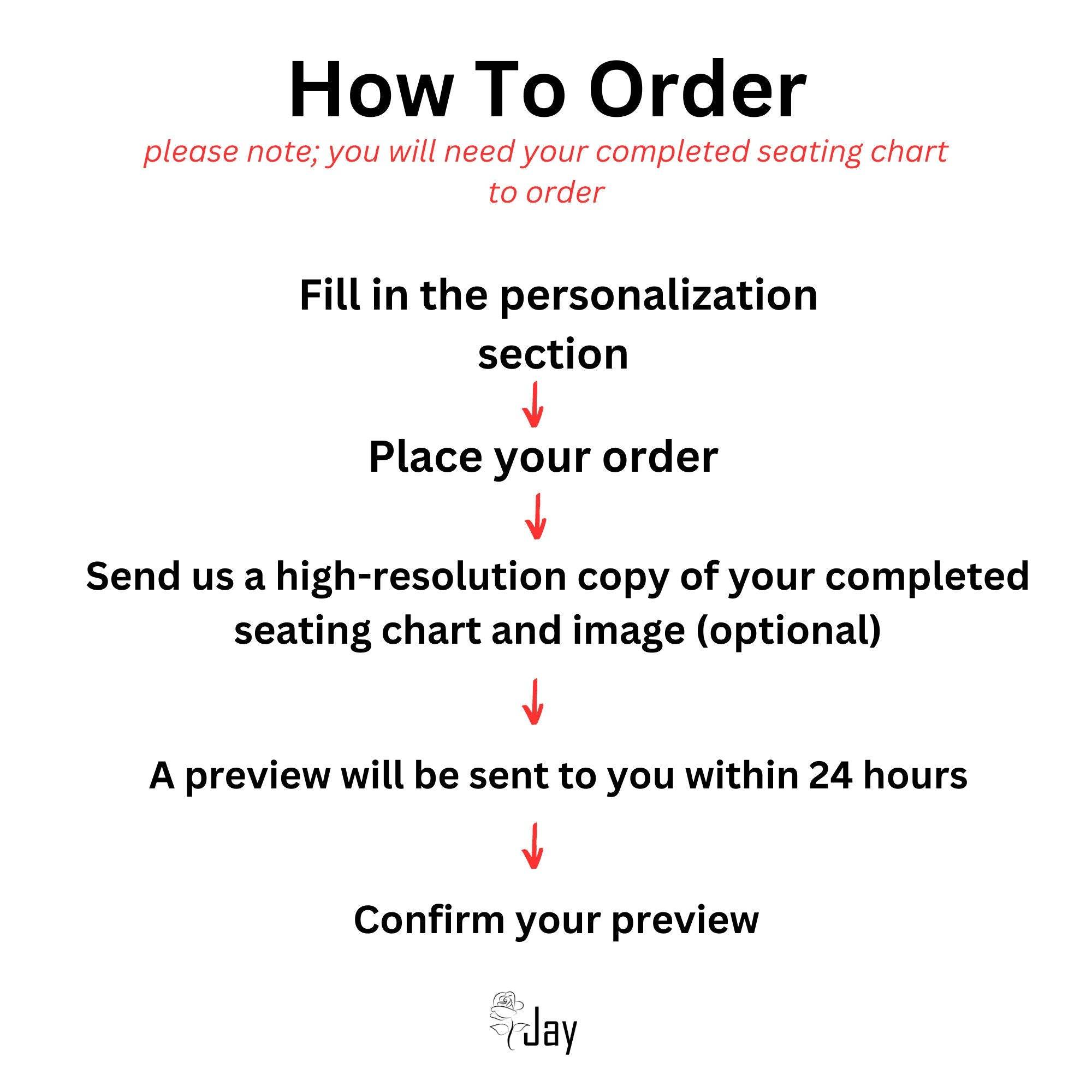 Large Seating Chart Backdrop - iJay Backdrops