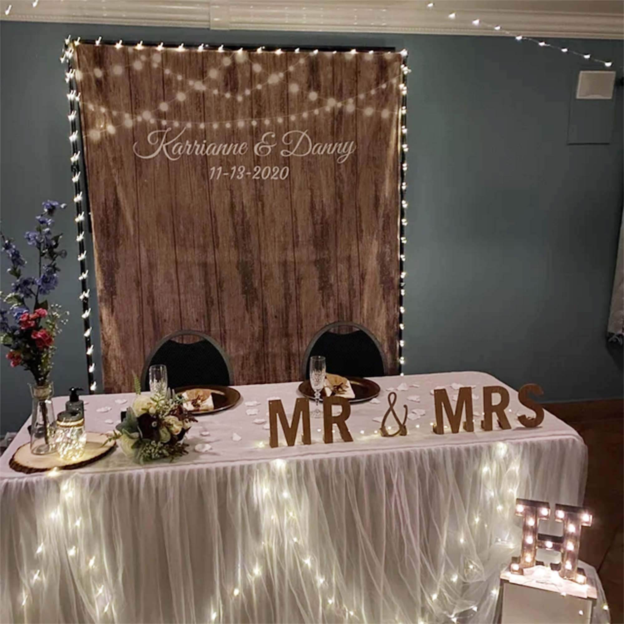 Elegant Rustic Wedding Backdrop - iJay Backdrops