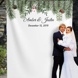 Christmas Wedding Backdrop, Christmas wedding reception decor - iJay Backdrops