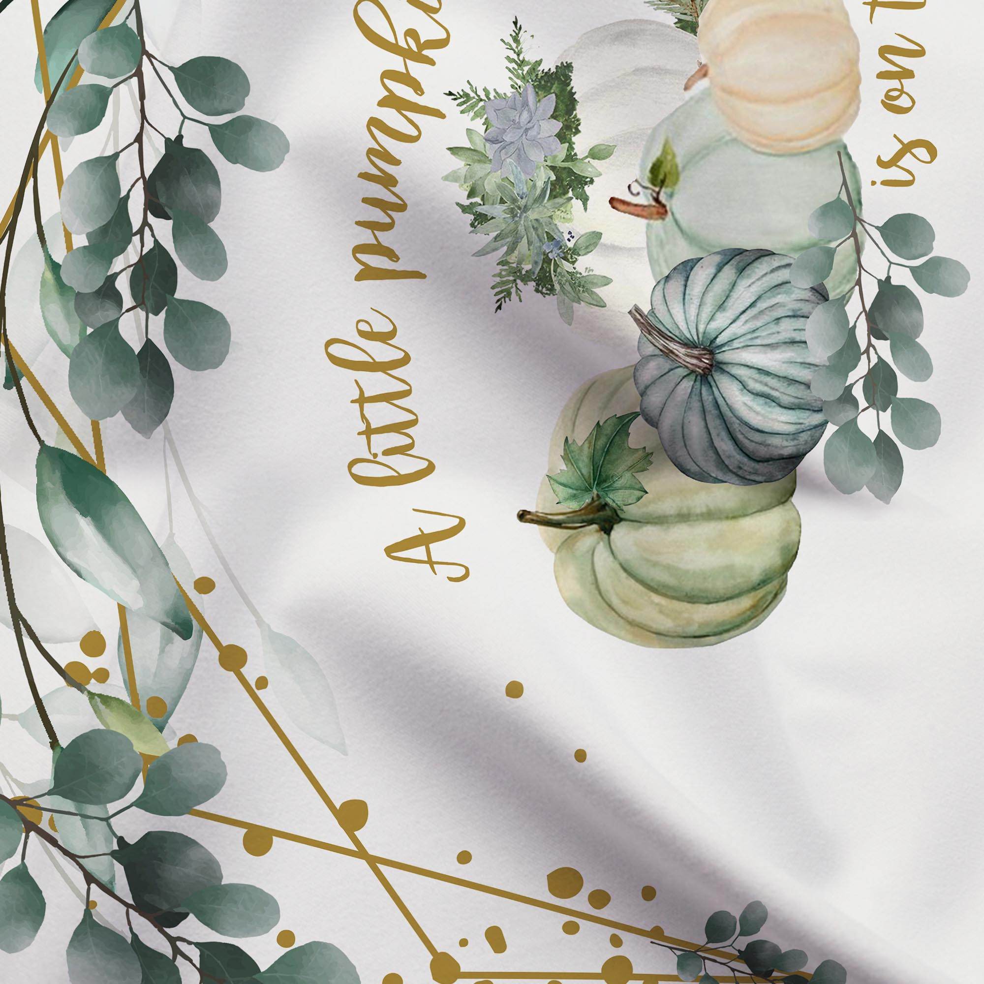 Greenery Pumpkin Baby Shower Backdrop - iJay Backdrops