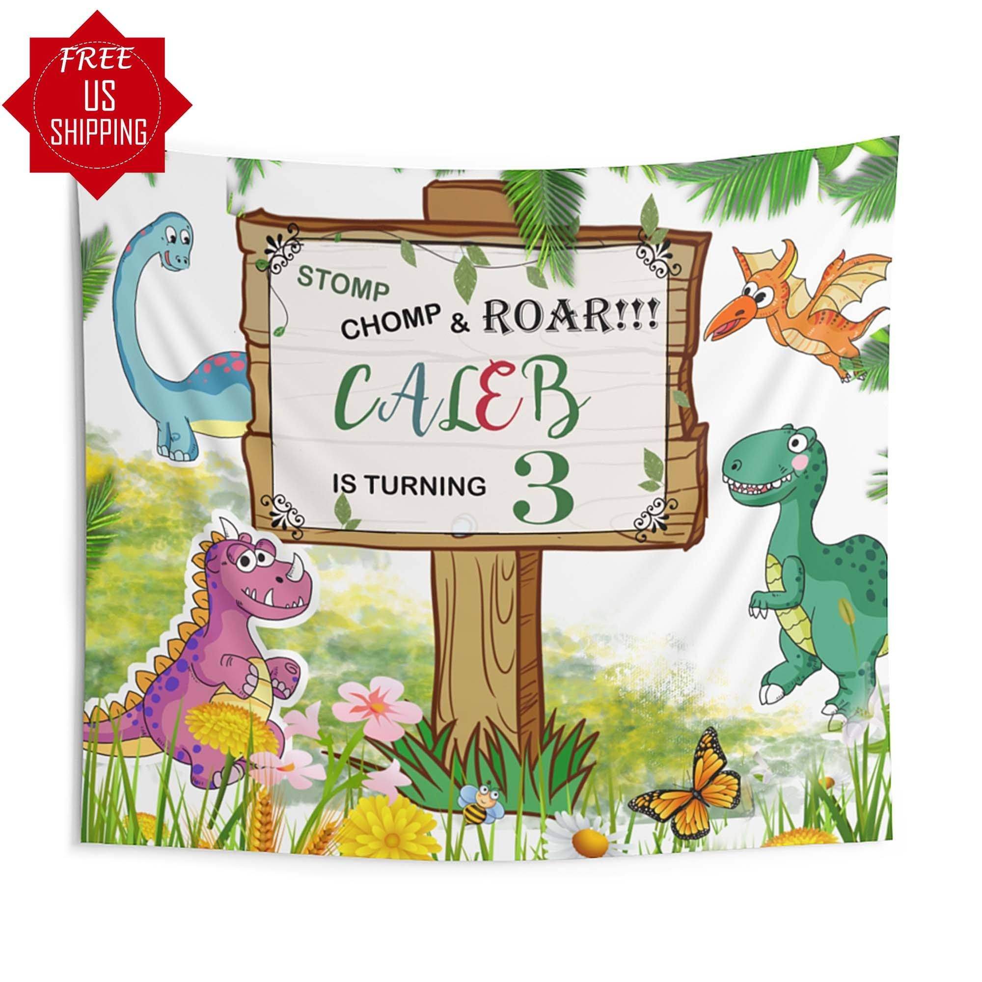 Dino Birthday Party Backdrop for Boy Party - iJay Backdrops