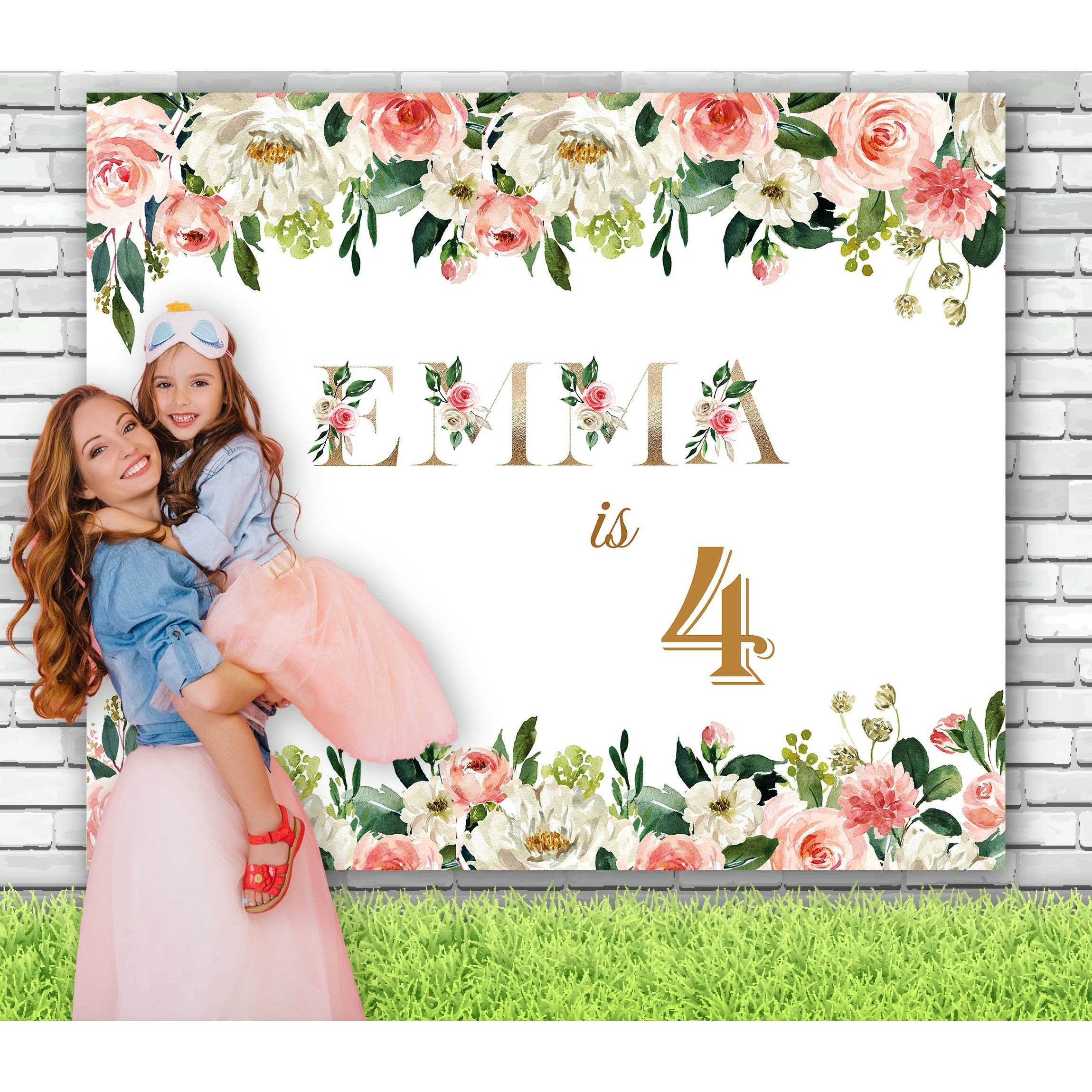 Pink Girl Birthday Party Backdrop - iJay Backdrops