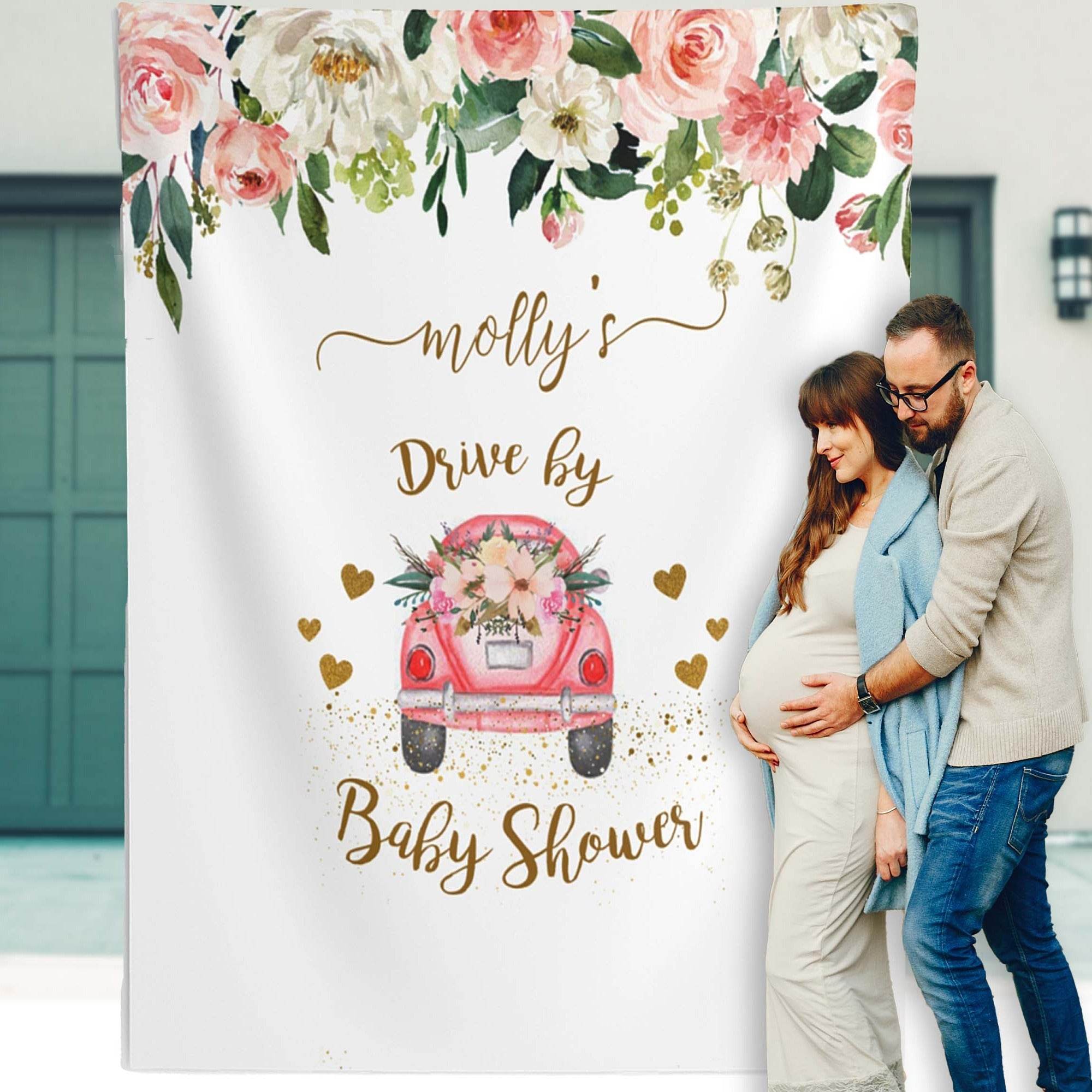 Drive By Baby Shower Backdrop - iJay Backdrops