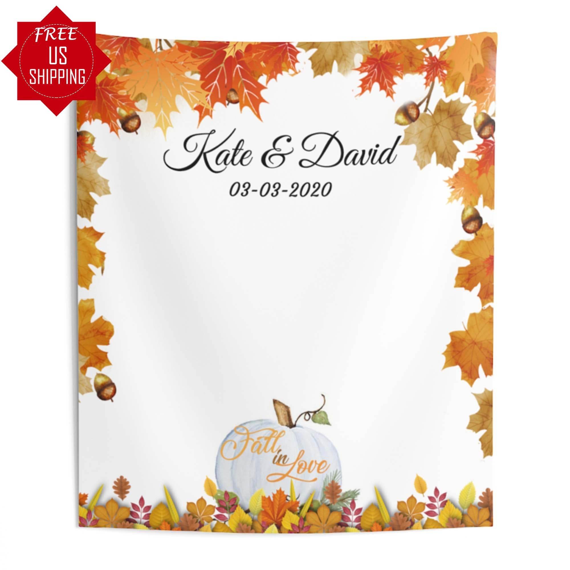Fall Pumpkin Backdrop for Wedding Reception - iJay Backdrops