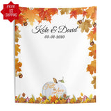 Fall Pumpkin Backdrop for Wedding Reception - iJay Backdrops