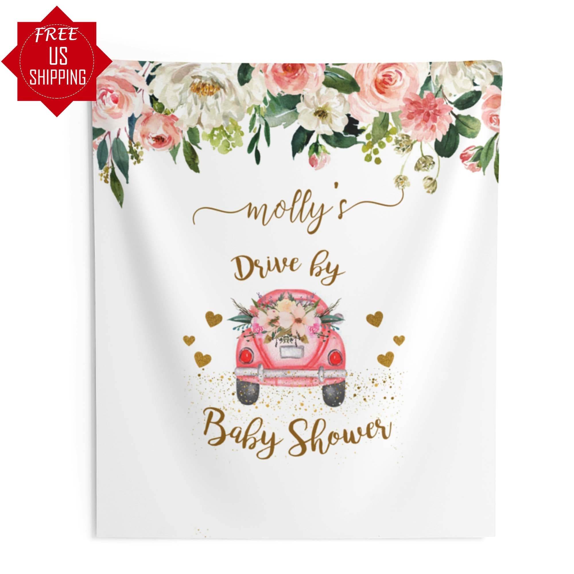 Drive By Baby Shower Backdrop - iJay Backdrops