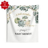 Greenery Pumpkin Baby Shower Backdrop - iJay Backdrops
