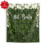 Fabric Grass Wall Baby Shower Backdrop - Oh Baby - iJay Backdrops