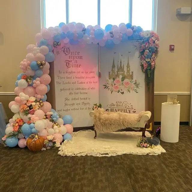 Pink Floral Storybook Photo Backdrop - iJay Backdrops
