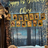 Black and Gold Personalized Birthday Backdrop - iJay Backdrops