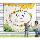 Bee Birthday Party Backdrop