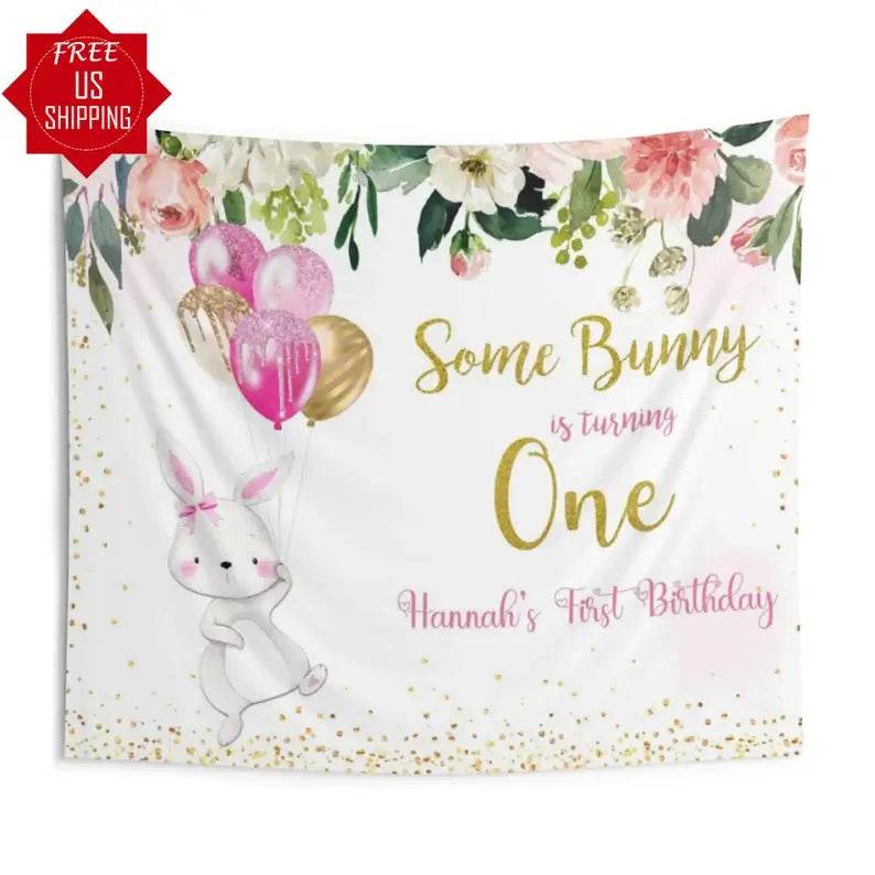 Easter Bunny Birthday Backdrop - iJay Backdrops