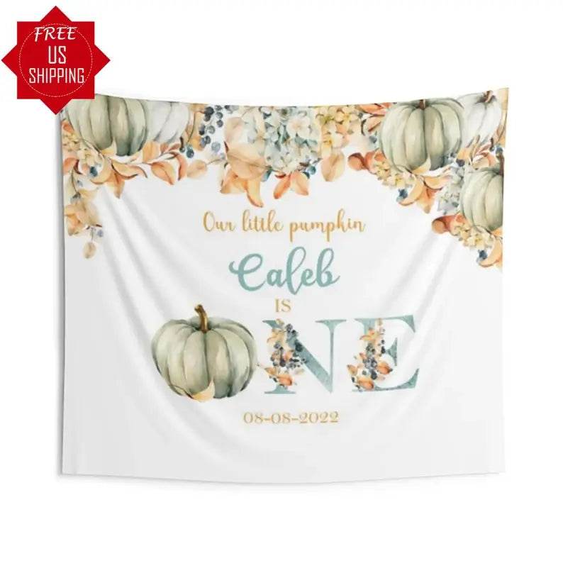 Boho Pumpkin Birthday Party Backdrop - iJay Backdrops